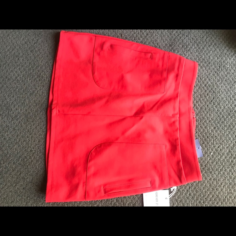 NWT red mini skirt